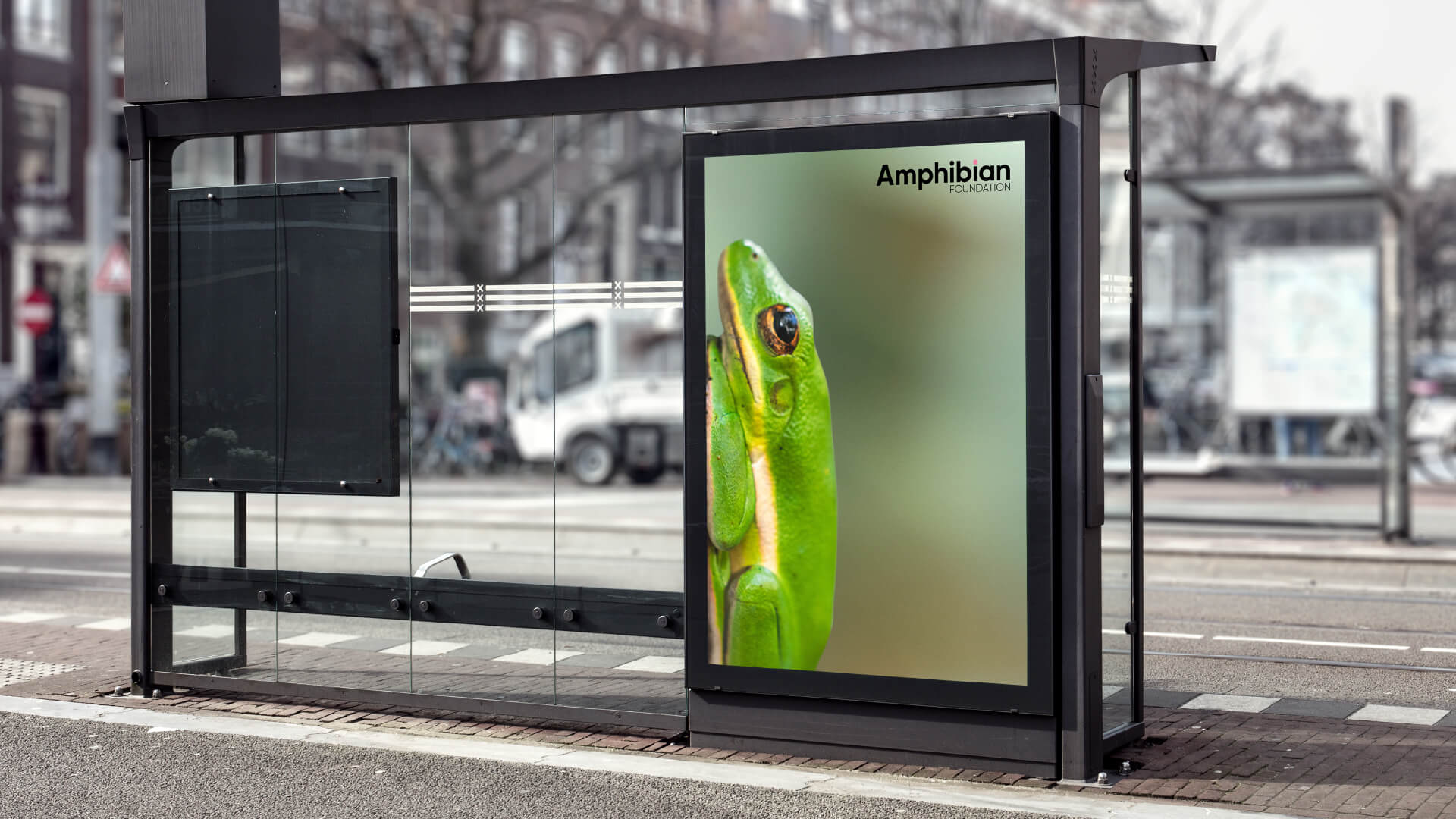 Amphibian Foundation Bus Sign
